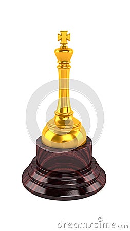 Golden Chess Trophy Stock Photo