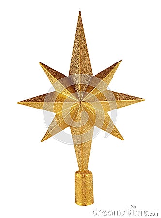 Golden Christmas star Stock Photo