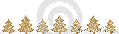 Golden Christmas Trees decoration card element background Stock Photo