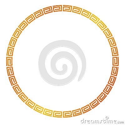 Golden Circle Frame for Certificate, Placard Go Xi Fat Cai, Imlek Moment or other China Related Vector Illustration