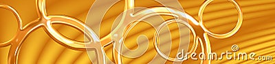 Golden Circles Banner Stock Photo