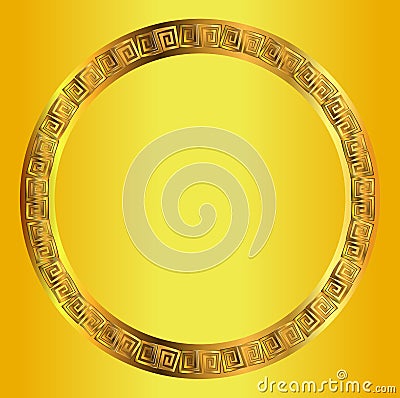 Golden Circular Celt Pattern Vector Illustration