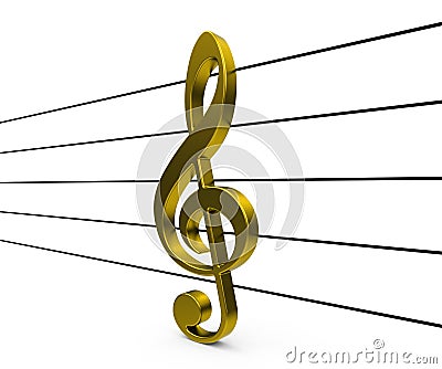 The golden clef Stock Photo