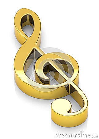 The golden clef Stock Photo