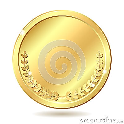 Golden coin Vector Illustration