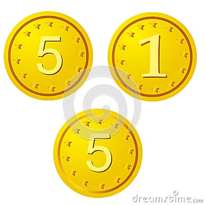 Golden coins Stock Photo