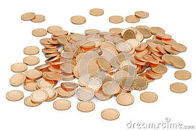 Golden coins, 3D rendering Stock Photo