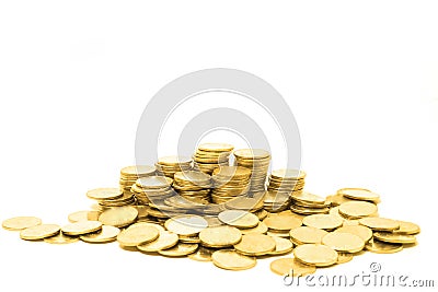 Golden coins Stock Photo