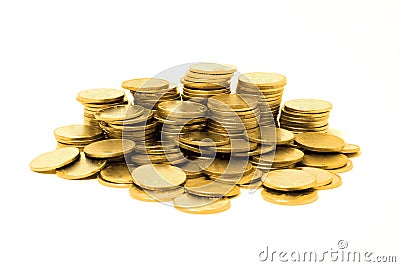 Golden coins Stock Photo