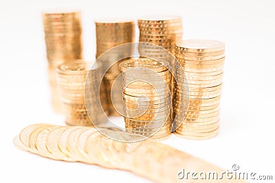 Golden Coins Stock Photo