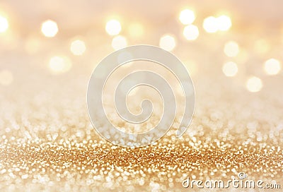 Golden color abstract glitter texture background for holidays Stock Photo