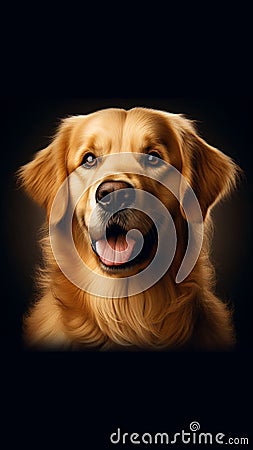 GOLDEN COLOUR DOGGY Stock Photo