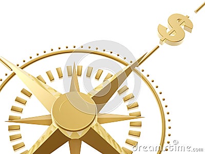 Golden compass Stock Photo