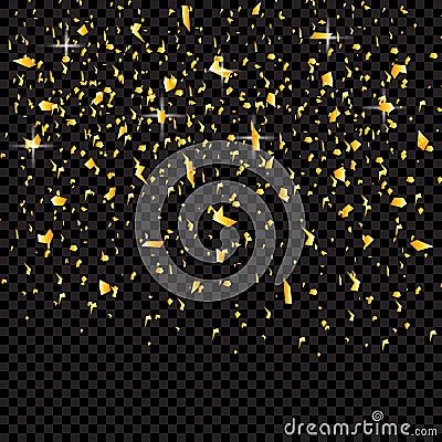 Golden confetti background from mast cells. illustration Cartoon Illustration