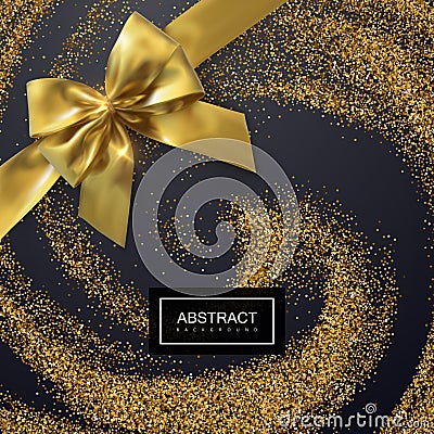 Golden Confetti Glitters. Vector Illustration