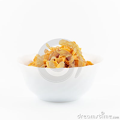 Golden corn flakes Stock Photo