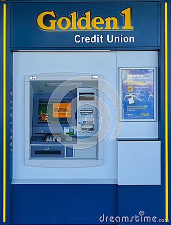 Golden 1 Credit Union ATM Machine Editorial Stock Photo