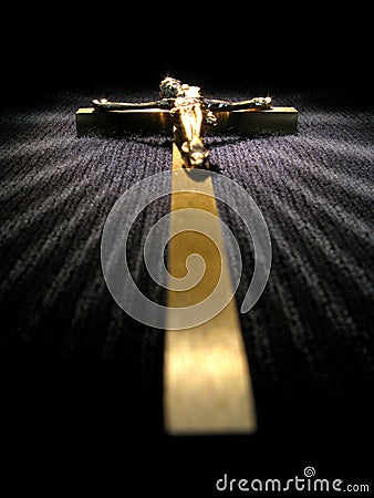 Golden cross Stock Photo