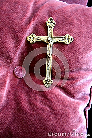 Golden Cross Stock Photo