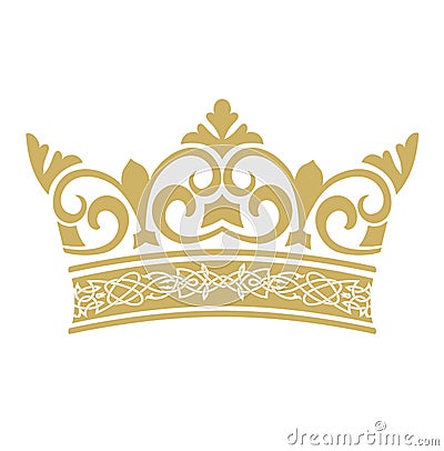 Golden crown in vectors Vector Illustration