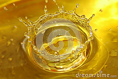 Golden Crown Water Drop Stock Photo
