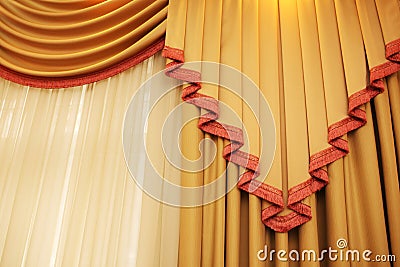 Golden curtain Stock Photo
