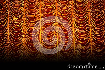 Golden curtains Stock Photo