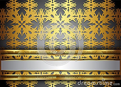 Golden and dark vector background. Vector Illustration