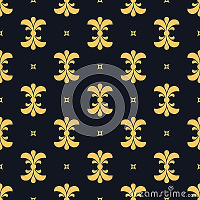 Golden decorative luxury seamless pattern Vector Illustration