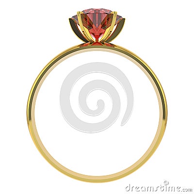 Golden diamond ring Stock Photo