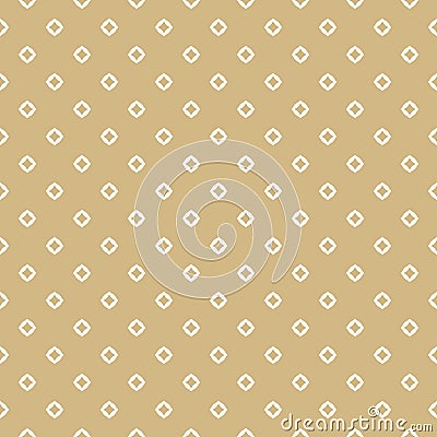 Golden diamonds seamless pattern. Subtle vector minimalist geometric texture Vector Illustration