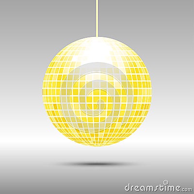 Golden disco ball icon Vector Illustration