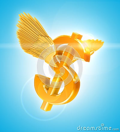 Golden Dollar Stock Photo