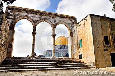 Golden Dome Mosque Stock Photo