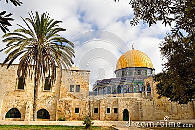 Golden Dome Mosque (Jerusalem) Stock Photo