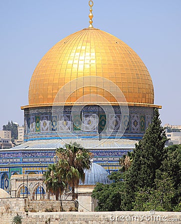 The Golden Dome of the Rock, Jerusalem Stock Photo