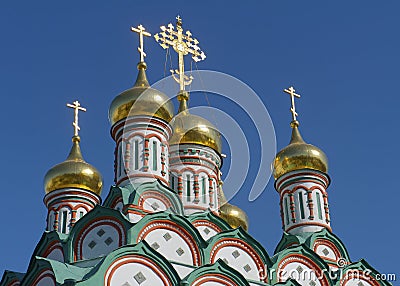 Golden domes of Russia Stock Photo