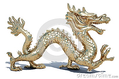 Golden dragon Stock Photo