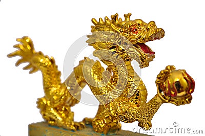 Golden dragon Stock Photo