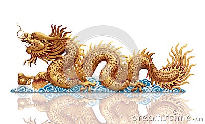 Golden Dragon Stock Photo