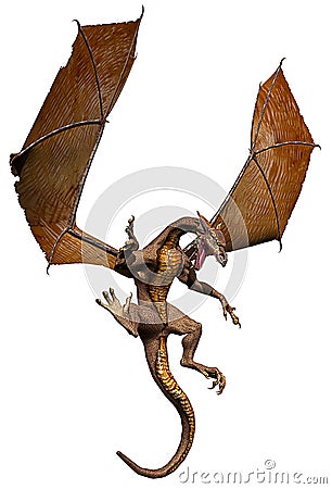 Golden dragon dying Stock Photo