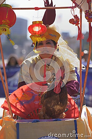 Golden Dragon Parade Editorial Stock Photo