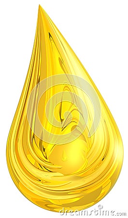 Golden drop Stock Photo