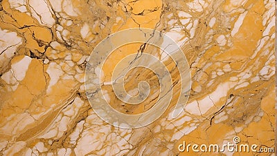 Golden Dynasty: Empire Gold Marble Texture with Dramatic Veins. AI Generate Stock Photo