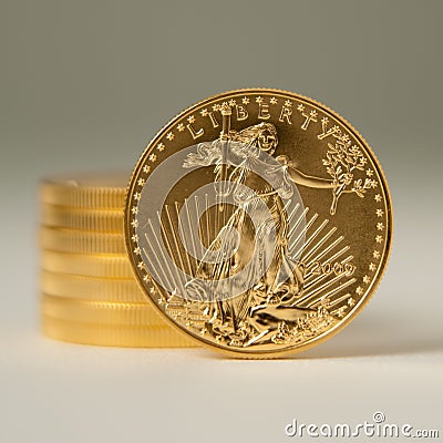 Golden eagle bullion Stock Photo