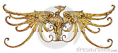 Golden Eagle - emblem - a heraldic sign Vector Illustration