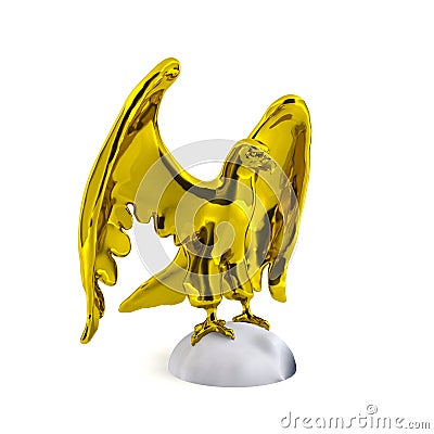 Golden eagle statue Stock Photo