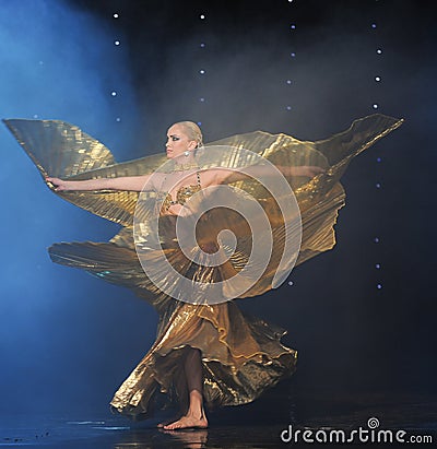 Golden Eagle-Turkey belly dance-the Austria's world Dance Editorial Stock Photo