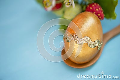 Golden Easter egg design Stock Photo