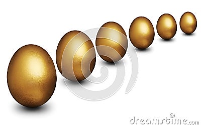 Golden egg representing financial security Stock Photo